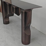 Nordic-Style Contemporary Stainless Steel & Marble Console Table with Single Shelf — Rectangular Design for Entryway, Living Room and Bedroom