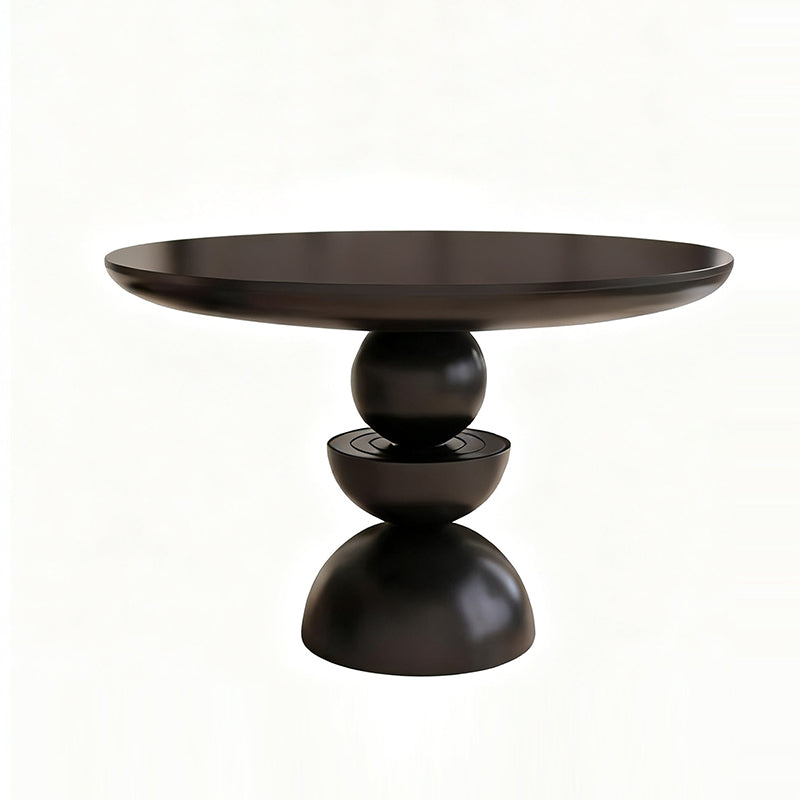 Modern Minimalist Fiberglass Round Dining Table — Seats 4 to 8