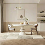 Modern Minimalist Fiberglass Round Dining Table — Seats 4 to 8