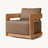 Modern Nordic Teak Outdoor Sofa & Table Set – Square & Rectangular Design for Patio