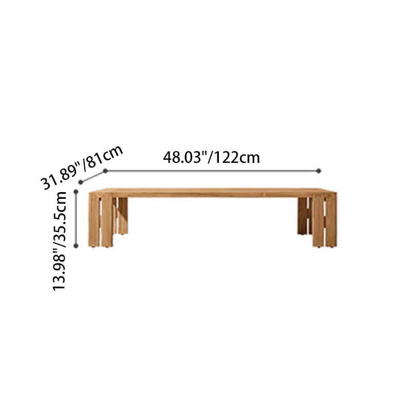 Modern Nordic Teak Outdoor Sofa & Table Set – Square & Rectangular Design for Patio