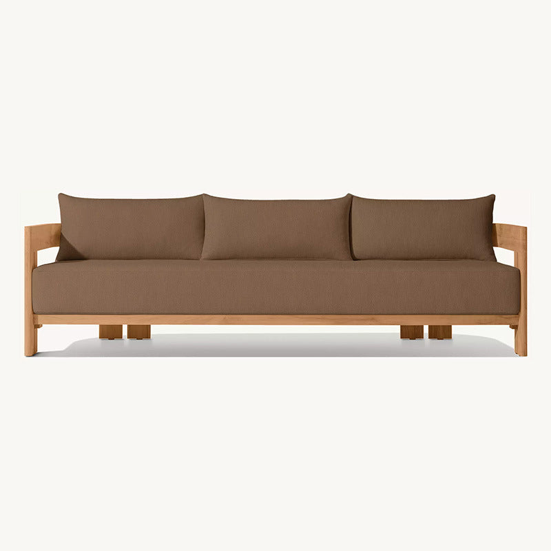 Modern Nordic Teak Outdoor Sofa & Table Set – Square & Rectangular Design for Patio