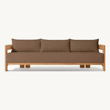 Modern Nordic Teak Outdoor Sofa & Table Set – Square & Rectangular Design for Patio