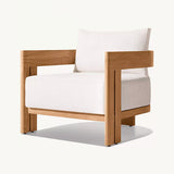 Modern Nordic Teak Outdoor Sofa & Table Set – Square & Rectangular Design for Patio