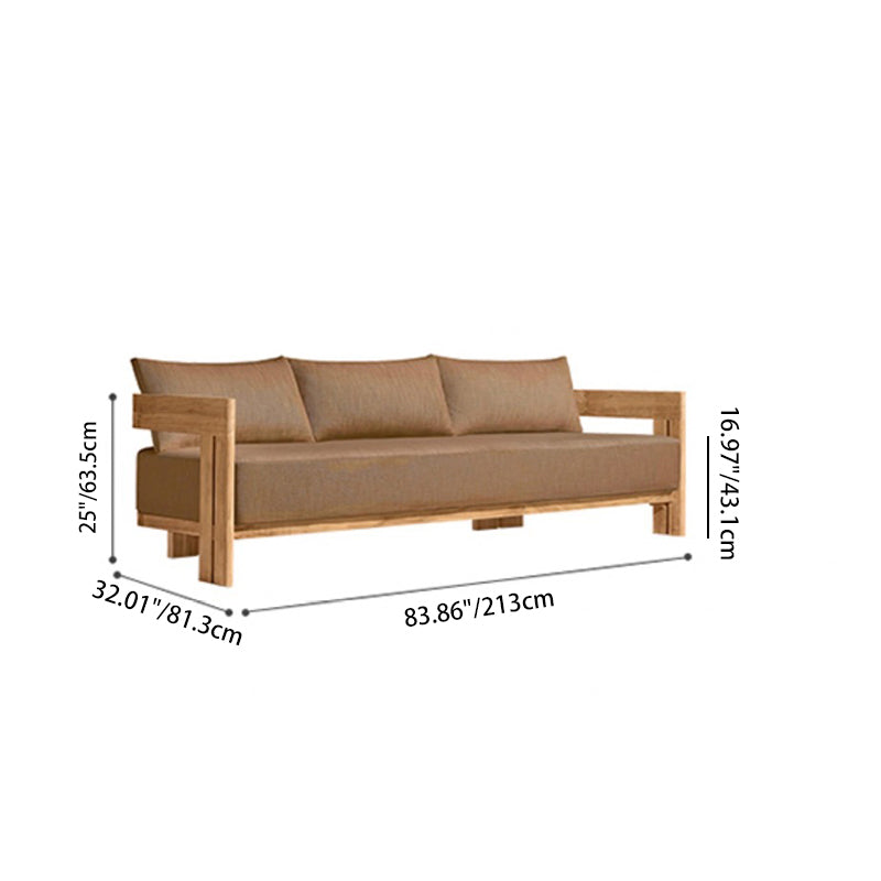 Modern Nordic Teak Outdoor Sofa & Table Set – Square & Rectangular Design for Patio