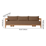 Modern Nordic Teak Outdoor Sofa & Table Set – Square & Rectangular Design for Patio
