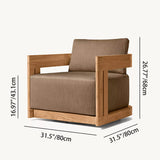Modern Nordic Teak Outdoor Sofa & Table Set – Square & Rectangular Design for Patio