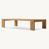 Modern Nordic Teak Outdoor Sofa & Table Set – Square & Rectangular Design for Patio