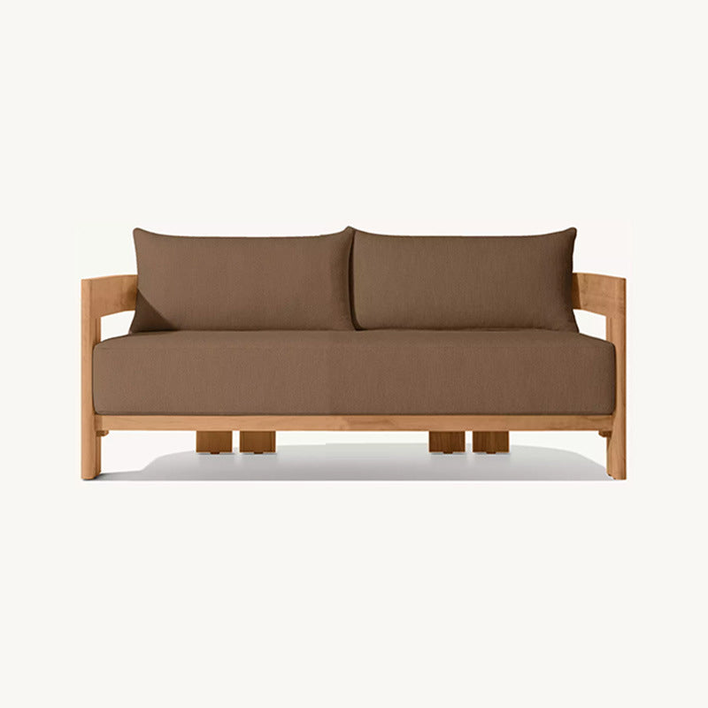Modern Nordic Teak Outdoor Sofa & Table Set – Square & Rectangular Design for Patio