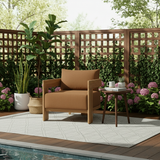 Modern Nordic Teak Outdoor Sofa & Table Set – Square & Rectangular Design for Patio