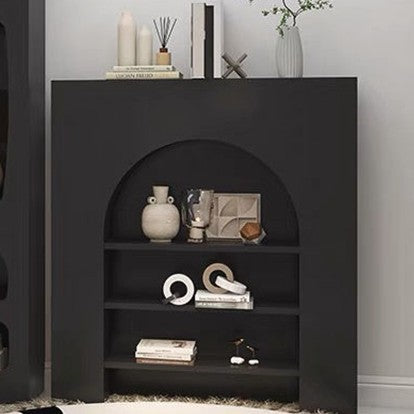 Modern Nordic 3-Tier Fiberboard Display Rack for Living Room — Square-Rectangular Design