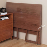Traditional Chinese-Style Rectangular MDF Desk with Carbon Steel Frame, Foldable for Home Office