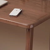 Traditional Chinese-Style Rectangular MDF Desk with Carbon Steel Frame, Foldable for Home Office