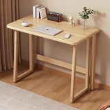 Traditional Chinese-Style Rectangular MDF Desk with Carbon Steel Frame, Foldable for Home Office
