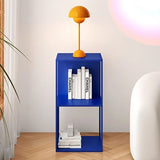 Sleek Modern Minimalist 3-Tier Carbon Steel End Table – Square Design for the Living Room