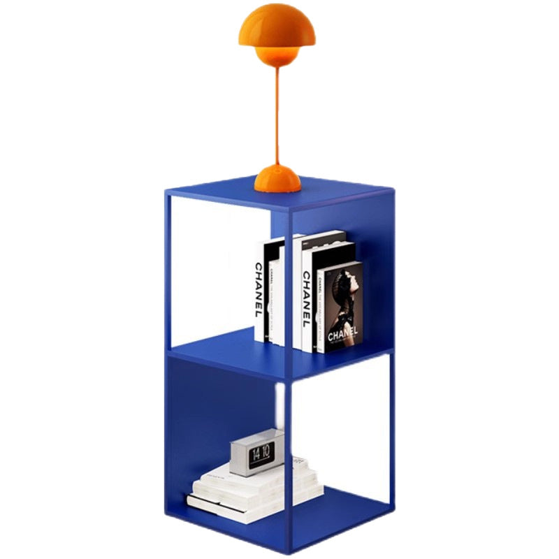 Sleek Modern Minimalist 3-Tier Carbon Steel End Table – Square Design for the Living Room