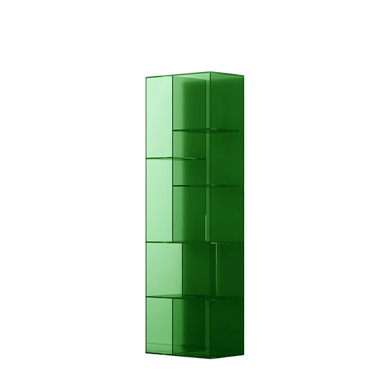 Modern Minimalist 9-Cabinet Acrylic Display Rack - Square & Rectangular Shelving for Living Room