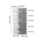 Modern Minimalist 9-Cabinet Acrylic Display Rack - Square & Rectangular Shelving for Living Room