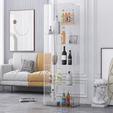 Modern Minimalist 9-Cabinet Acrylic Display Rack - Square & Rectangular Shelving for Living Room
