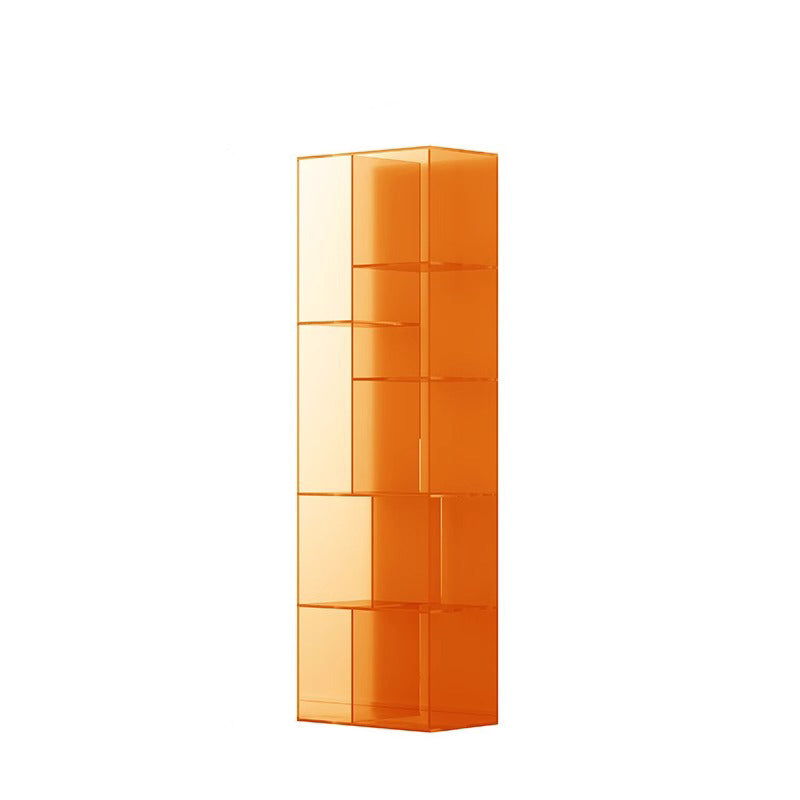 Modern Minimalist 9-Cabinet Acrylic Display Rack - Square & Rectangular Shelving for Living Room