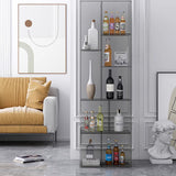 Modern Minimalist 9-Cabinet Acrylic Display Rack - Square & Rectangular Shelving for Living Room