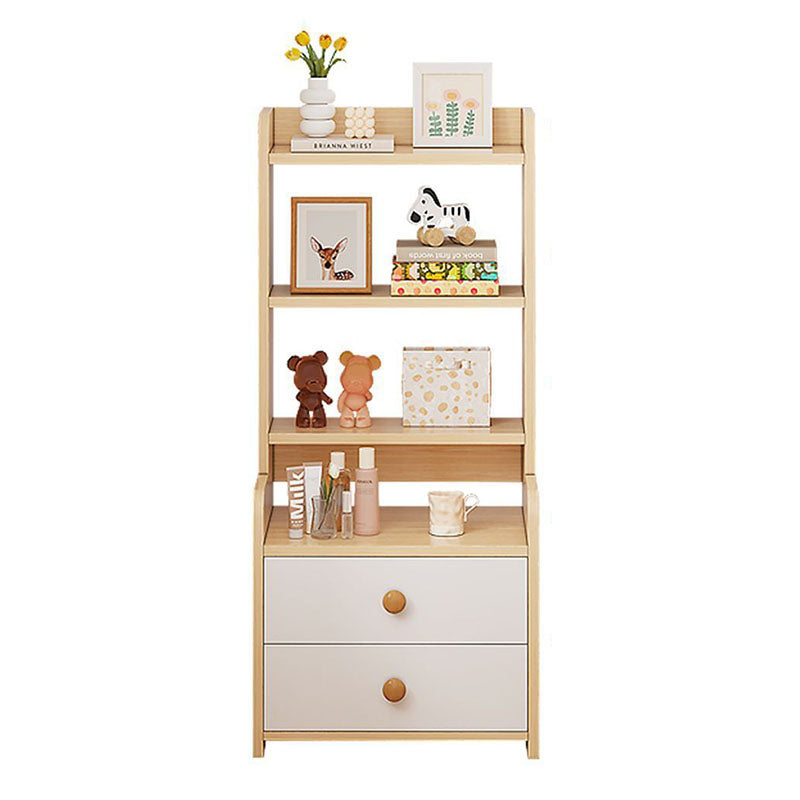 Modern Nordic Density Board Nightstand — Square/Rectangular Design with 4- or 6-Tier Storage for Bedroom