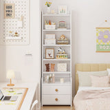 Modern Nordic Density Board Nightstand — Square/Rectangular Design with 4- or 6-Tier Storage for Bedroom