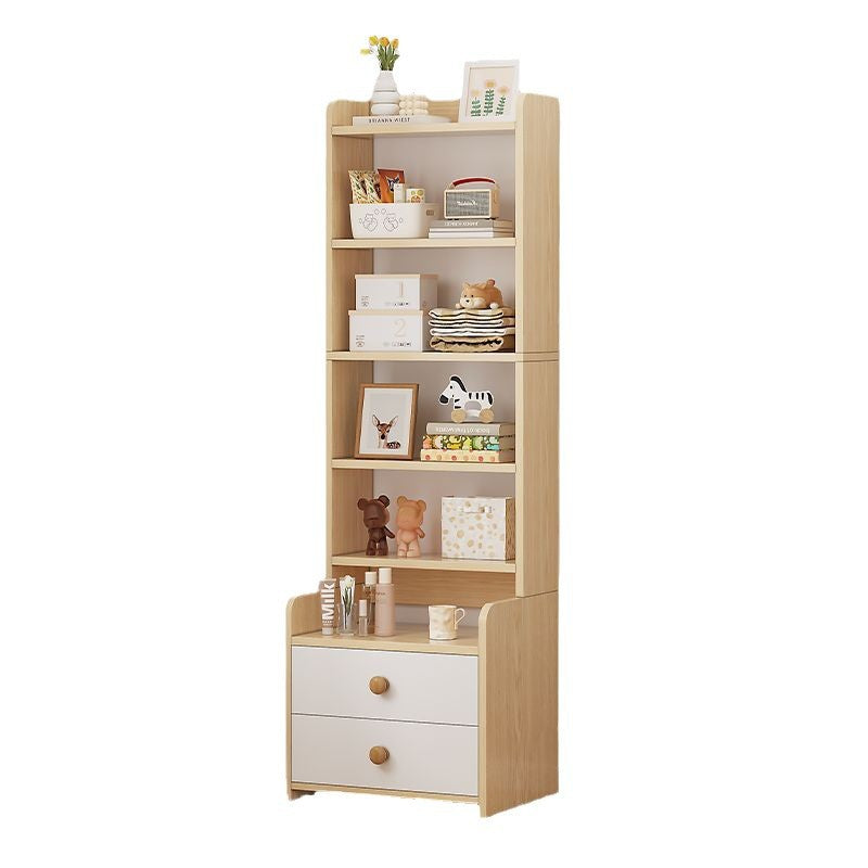 Modern Nordic Density Board Nightstand — Square/Rectangular Design with 4- or 6-Tier Storage for Bedroom