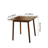 Traditional Chinese Style Square Rubberwood Dining Table – Seats 5–6