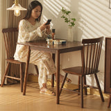 Traditional Chinese Style Square Rubberwood Dining Table – Seats 5–6