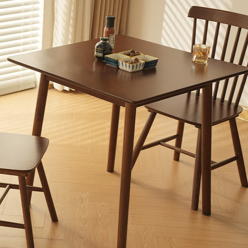 Traditional Chinese Style Square Rubberwood Dining Table – Seats 5–6