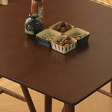 Traditional Chinese Style Square Rubberwood Dining Table – Seats 5–6