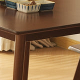 Traditional Chinese Style Square Rubberwood Dining Table – Seats 5–6