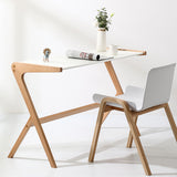 Sleek Modern Minimalist Rectangular Beech Wood Desks with MDF for Home Office