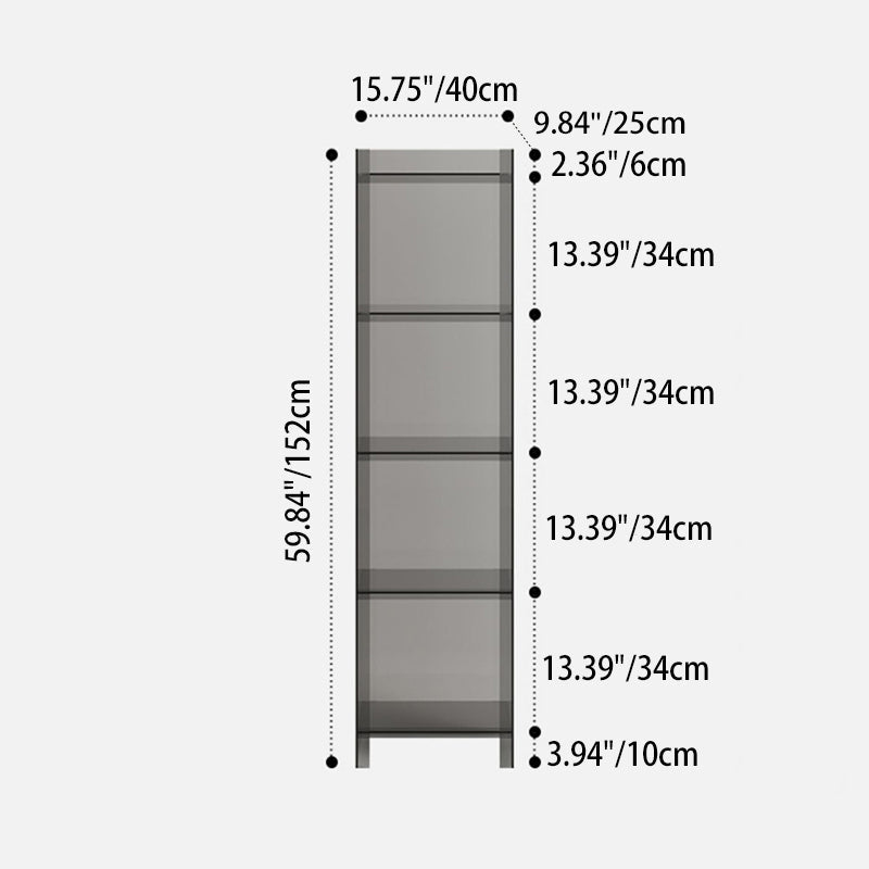 Sleek Modern Minimalist Acrylic Display Rack — Square & Rectangular, 4- or 5-Tier, for Living Room