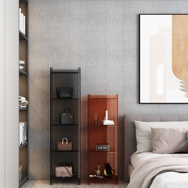 Sleek Modern Minimalist Acrylic Display Rack — Square & Rectangular, 4- or 5-Tier, for Living Room