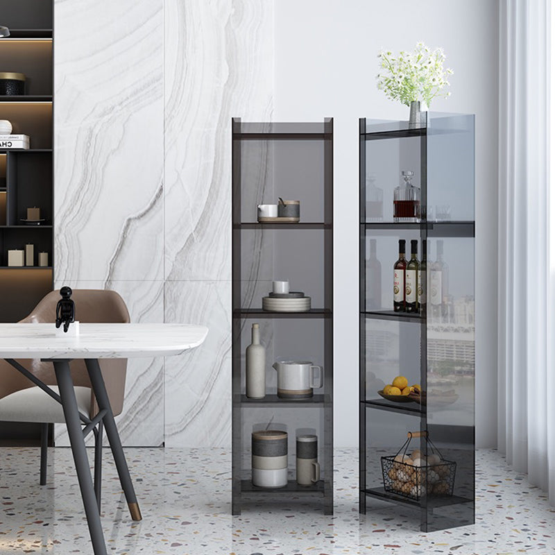Sleek Modern Minimalist Acrylic Display Rack — Square & Rectangular, 4- or 5-Tier, for Living Room