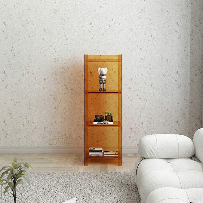 Sleek Modern Minimalist Acrylic Display Rack — Square & Rectangular, 4- or 5-Tier, for Living Room