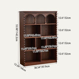 Traditional French-Style Rectangular Oak & Ash Solid Wood Eco Board Display Rack, 4-Tier for Living Room
