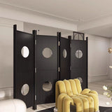 Sleek Modern Minimalist Rectangular Room Divider in Pine Wood & MDF for Living Rooms