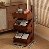 Modern Minimalist Rectangular Pine Wood Display Rack — 3- or 4-Tier Storage for Living Room