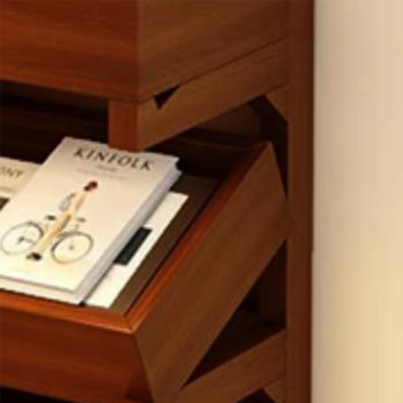Modern Minimalist Rectangular Pine Wood Display Rack — 3- or 4-Tier Storage for Living Room