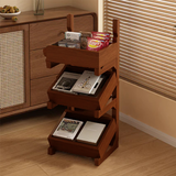 Modern Minimalist Rectangular Pine Wood Display Rack — 3- or 4-Tier Storage for Living Room