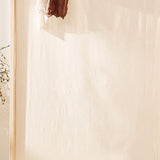 Sleek Modern Minimalist Rectangular Pine Wood Room Divider with Linen Panels for Living Room