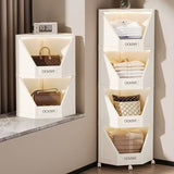Modern Minimalist Square PP Movable Stackable Corner Shelf Unit – 2/3/4-Tier for Living Room