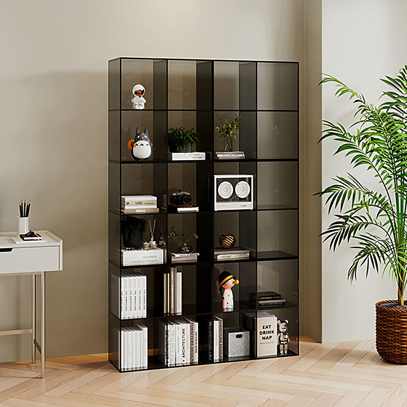 Modern Minimalist Acrylic Display Rack – Stackable 4-Cabinet Organizer with Square & Rectangular Design for Living Room