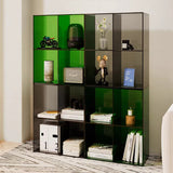 Modern Minimalist Acrylic Display Rack – Stackable 4-Cabinet Organizer with Square & Rectangular Design for Living Room