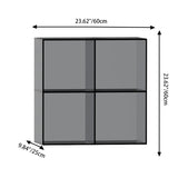 Modern Minimalist Acrylic Display Rack – Stackable 4-Cabinet Organizer with Square & Rectangular Design for Living Room