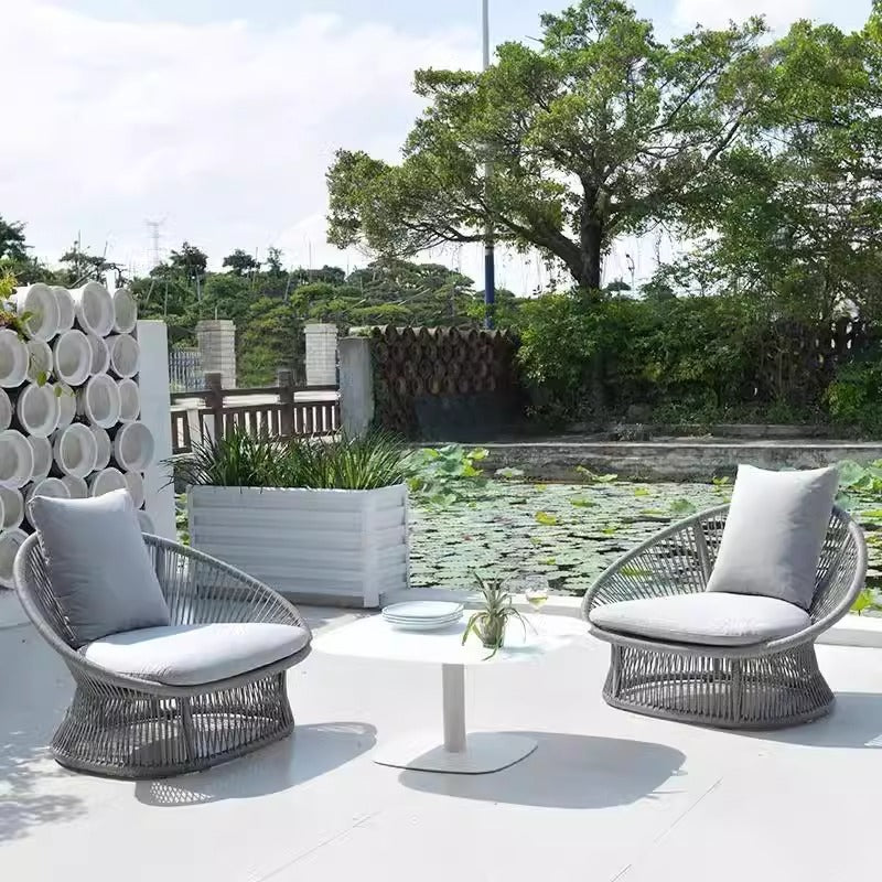 Sleek Waterproof Outdoor Coffee Table - 2-Tier Design for Patio & Garden