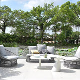 Sleek Waterproof Outdoor Coffee Table - 2-Tier Design for Patio & Garden